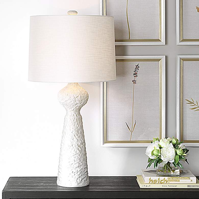 Image 1 Uttermost Sonata 36" High Stone Ivory Ceramic Table Lamp