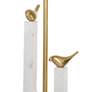Uttermost Songbirds 30" Modern Brushed Brass and Marble Table Lamp