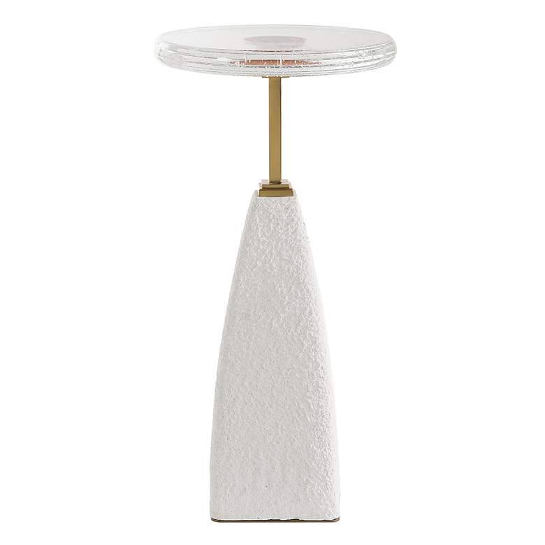 Image 4 Uttermost Sora 24" High White Sandstone Drink Table more views