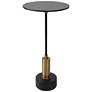 Uttermost Spector 11 3/4" Wide Black Round Accent Table
