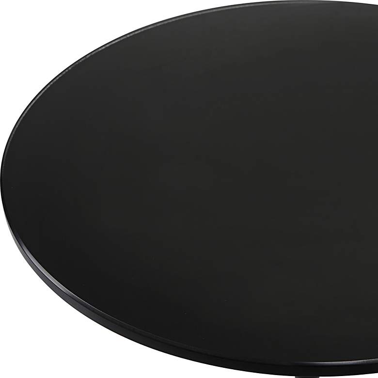 Image 3 Uttermost Spector 11 3/4" Wide Black Round Accent Table more views