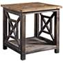 Uttermost Spiro Gray and Brushed Black End Table