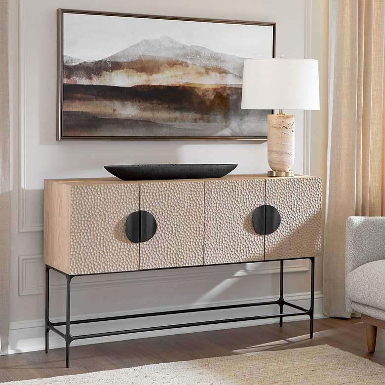 Image 2 Uttermost Splash of Land 50" Wide Framed Canvas Wall Art