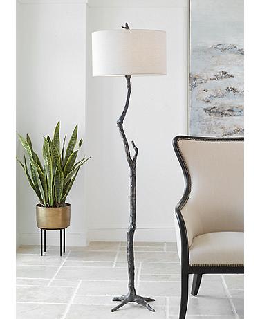 Uttermost Spruce Rustic Black Tree Branch Floor Lamp