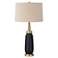 Uttermost Spyglass Matte Black Glass Table Lamp
