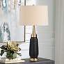 1_Uttermost Spyglass Matte Black Glass Table Lamp