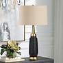 3_Uttermost Spyglass Matte Black Glass Table Lamp more views