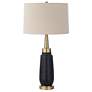 4_Uttermost Spyglass Matte Black Glass Table Lamp more views