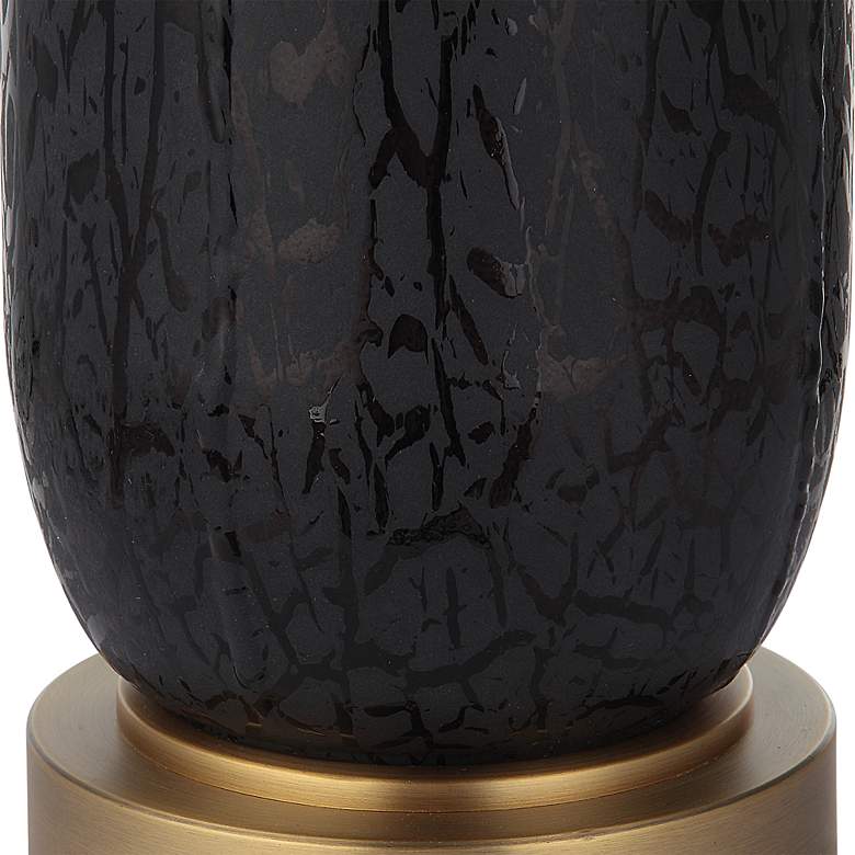 Image 6 Uttermost Spyglass Matte Black Glass Table Lamp more views