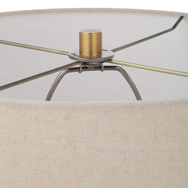 Image 7 Uttermost Spyglass Matte Black Glass Table Lamp more views