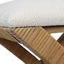 4_Uttermost St. Tropez 19" Wide Textured White Fabric Bench more views