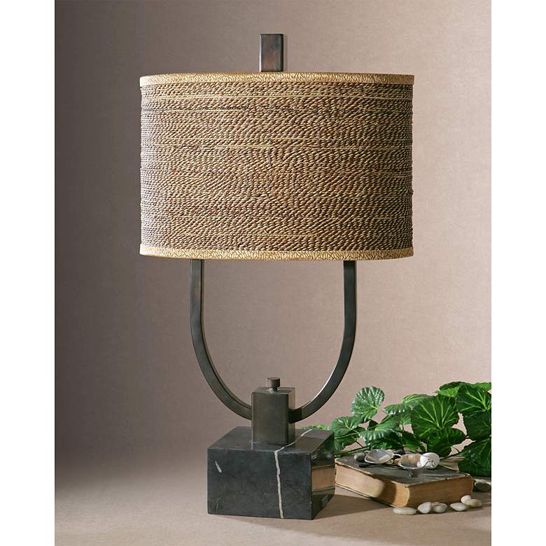 Image 1 Uttermost Stabina Rustic Bronze Table Lamp
