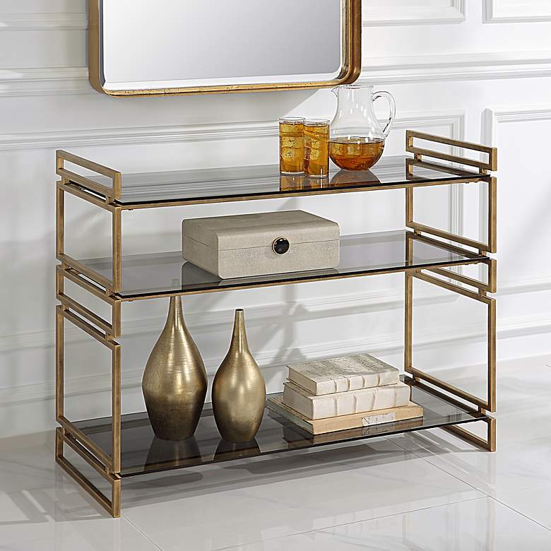 Image 1 Uttermost Stacked Up 40 1/4" L x 32 1/5" H Console Table