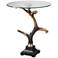 Uttermost Stag Horn 21 3/4" Wide Brown Round Accent Table