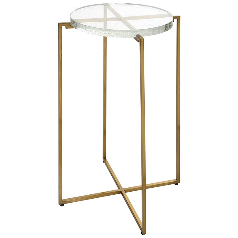 Image 1 Uttermost Star-Crossed 15 3/4"W Brushed Gold Accent Table