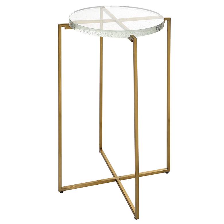 Image 2 Uttermost Star-Crossed 15 3/4"W Brushed Gold Accent Table