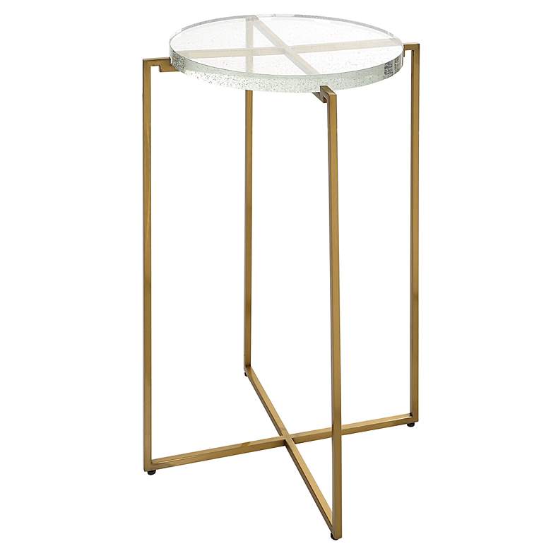 Image 1 Uttermost Star-Crossed 15 3/4 inchW Brushed Gold Accent Table