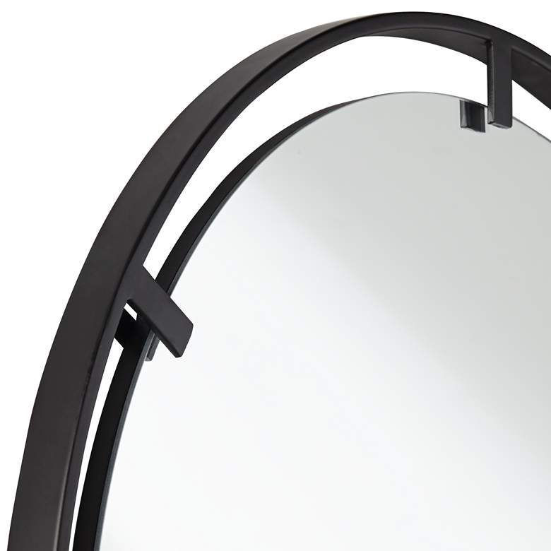 Image 3 Uttermost Starbird 30" Round Black Openwork Metal Wall Mirror more views