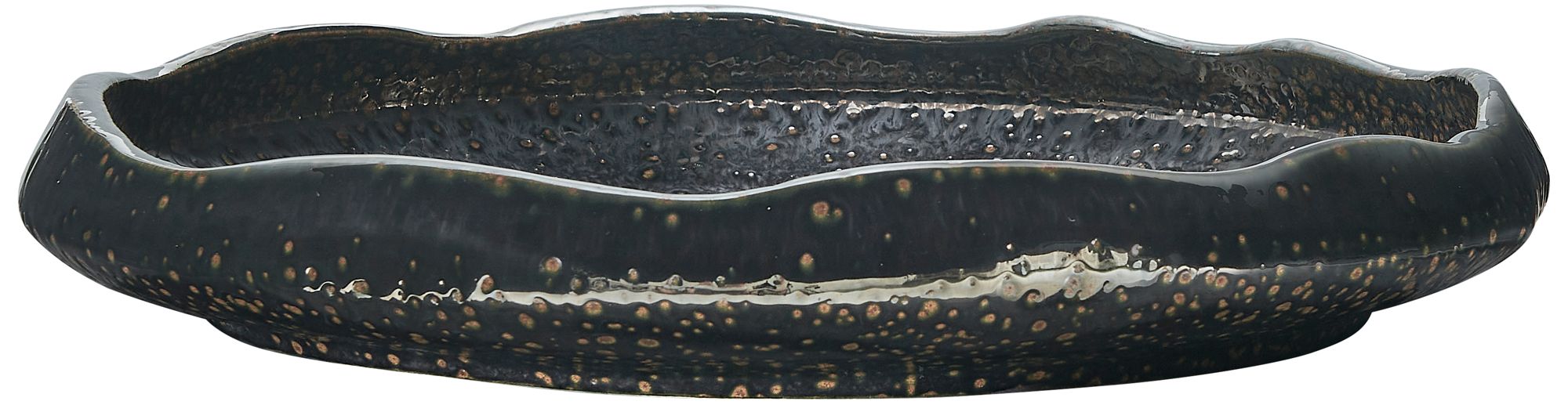 Image 2 Uttermost Stardust Ripple 18" Wide Black Outdoor Bowl