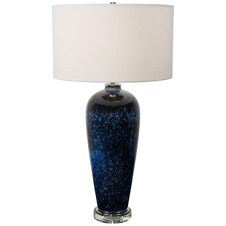 Image 2 Uttermost Stargazer 31 inch High Modern Blue Art Glass Table Lamp