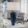 Uttermost Stargazer 31" High Modern Blue Art Glass Table Lamp