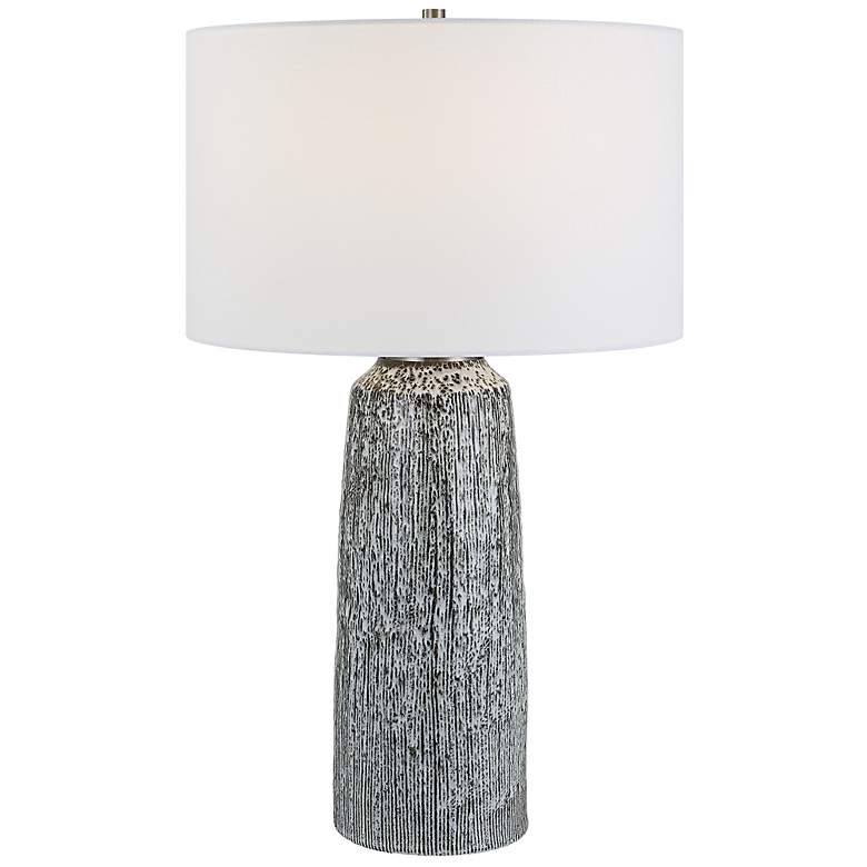 Image 2 Uttermost Static Black and White Glaze Ceramic Table Lamp