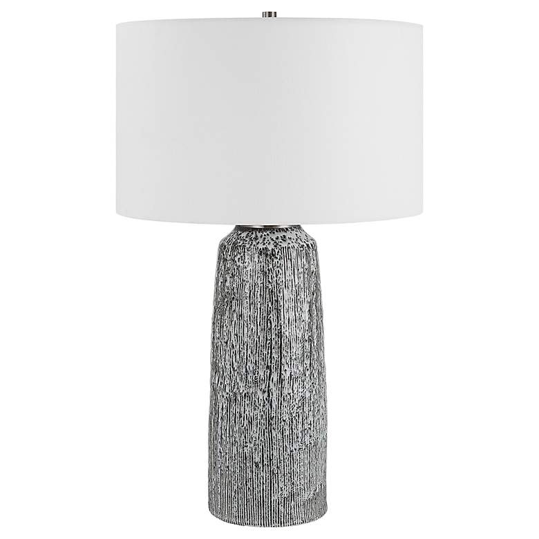 Image 7 Uttermost Static Black and White Glaze Ceramic Table Lamp more views