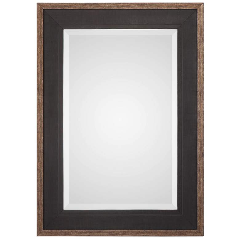 Image 2 Uttermost Staveley Rustic Black 30 inch x 42 inch Wall Mirror