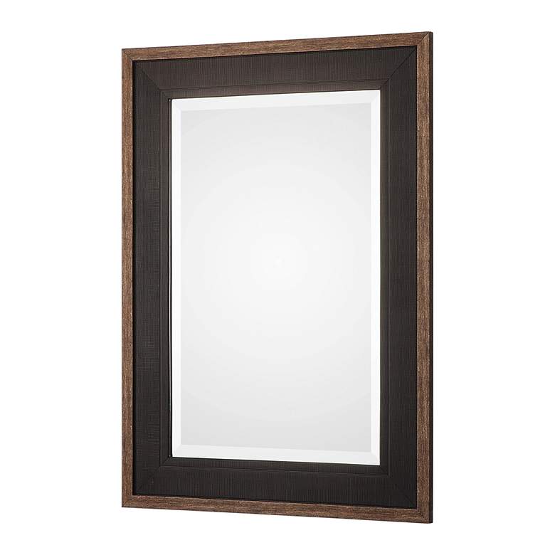 Image 3 Uttermost Staveley Rustic Black 30 inch x 42 inch Wall Mirror more views