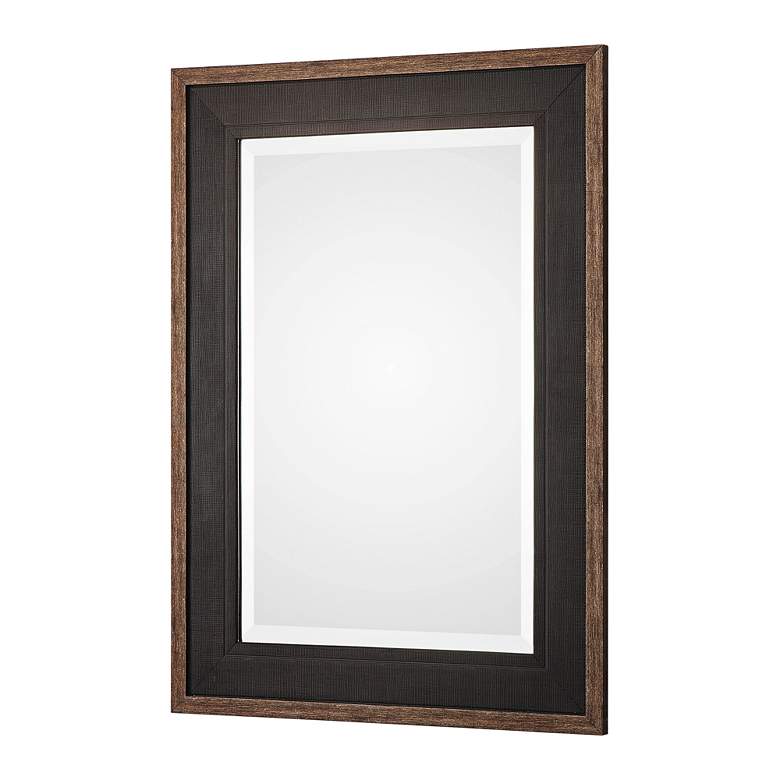 Image 4 Uttermost Staveley Rustic Black 30" x 42" Wall Mirror more views