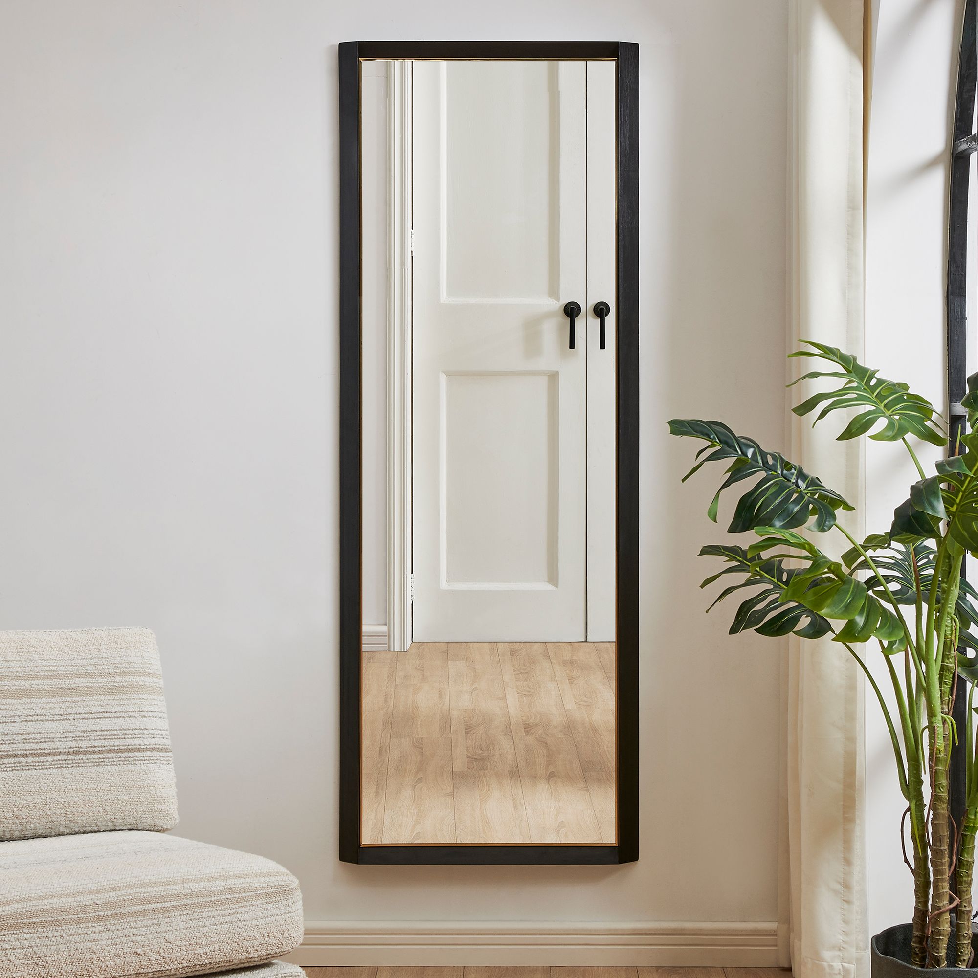 Uttermost Stenton Black 76" Tall Mirror