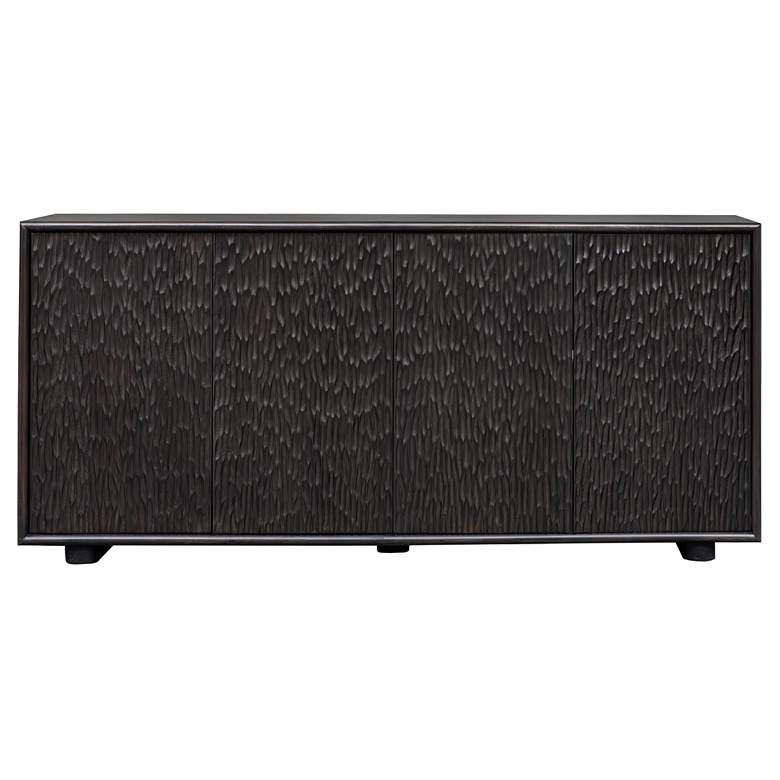 Image 2 Uttermost Stevenson Ebony Mindi Wood 4 Door Cabinet