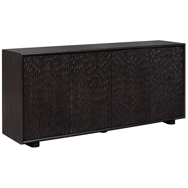 Image 3 Uttermost Stevenson Ebony Mindi Wood 4 Door Cabinet more views