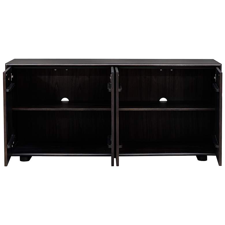 Image 4 Uttermost Stevenson Ebony Mindi Wood 4 Door Cabinet more views