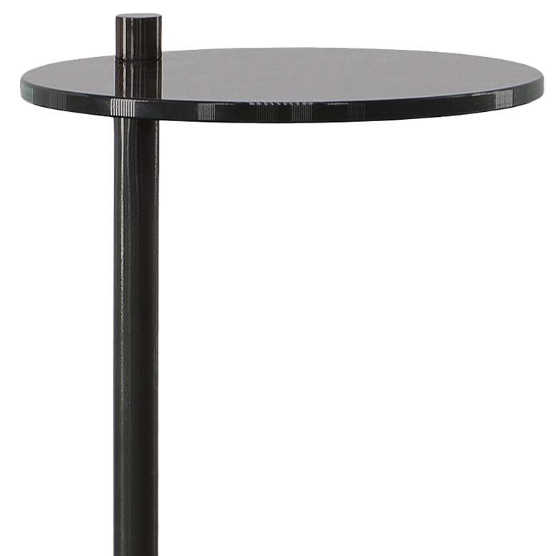 Image 3 Uttermost Steward 9 1/2 inch Wide Black Round Drink Table more views