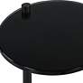 Uttermost Steward 9 1/2" Wide Black Round Drink Table