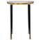 Uttermost Stiletto 17" x 22" Black and Gold Side Table