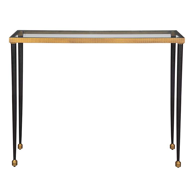 Image 1 Uttermost Stiletto 40" Wide Black and Gold Console Table