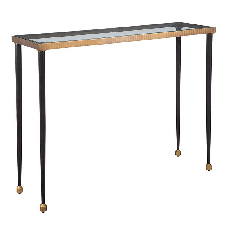 Image 3 Uttermost Stiletto 40" Wide Black and Gold Console Table more views