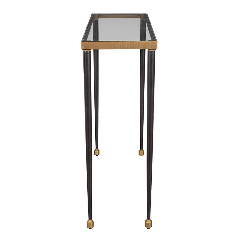 Image 4 Uttermost Stiletto 40" Wide Black and Gold Console Table more views