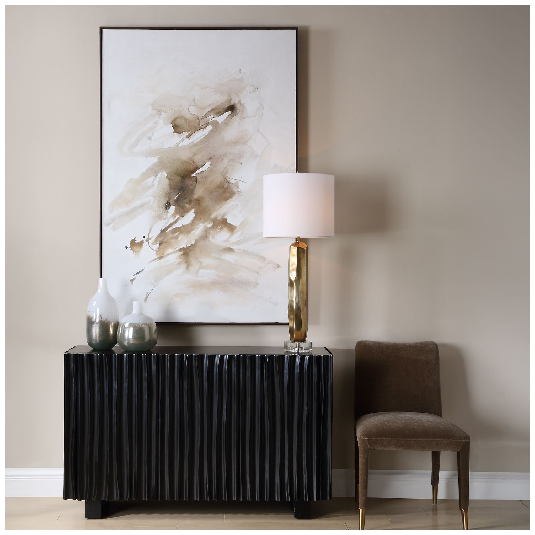 Image 2 Uttermost Still Moving 41" x 61" Framed Hand Painted Canvas more views