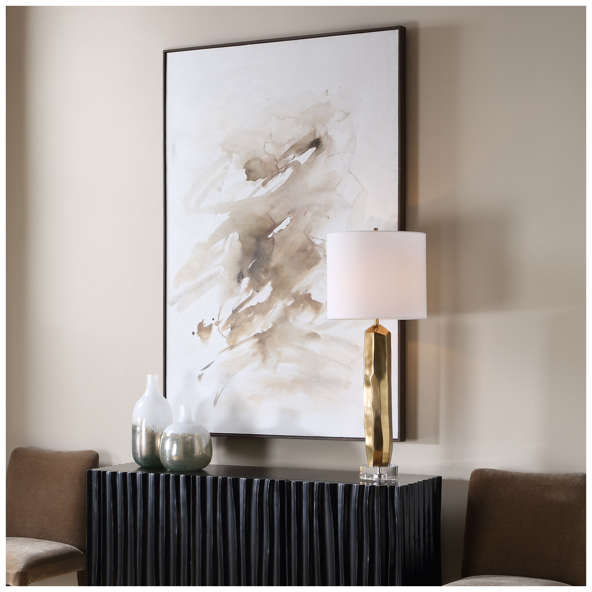 Image 3 Uttermost Still Moving 41" x 61" Framed Hand Painted Canvas more views
