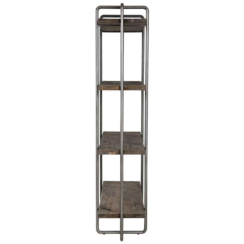 Image 4 Uttermost Stilo 18" Wide 4-Shelf Brown Wood Etagere more views