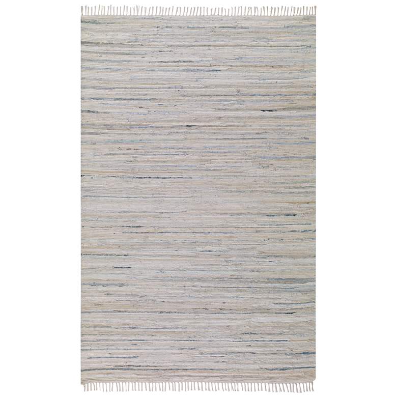 Image 1 Uttermost Stockton 5&#39;x8&#39; White and Blue Faded Area Rug