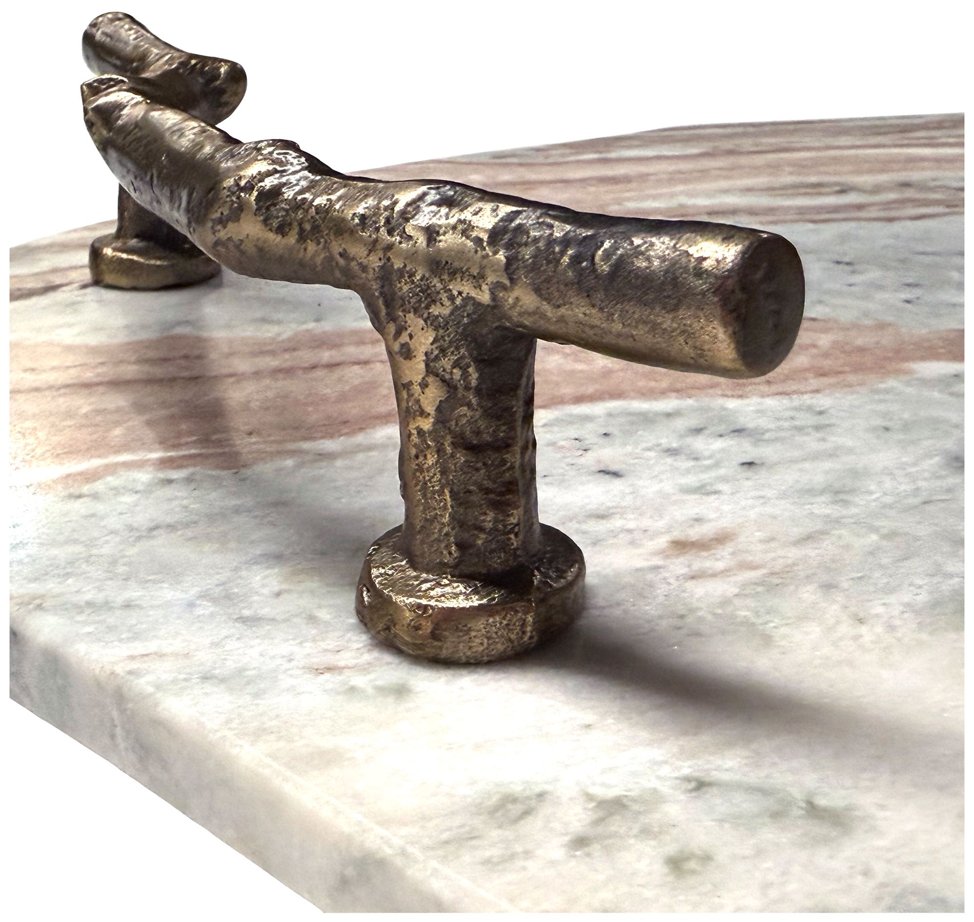 Image 6 Uttermost Stone and Twig 26" Marble Outdoor Tray more views