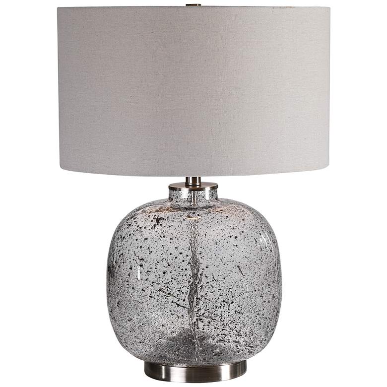 Image 2 Uttermost Storm Translucent Art Glass Accent Table Lamp