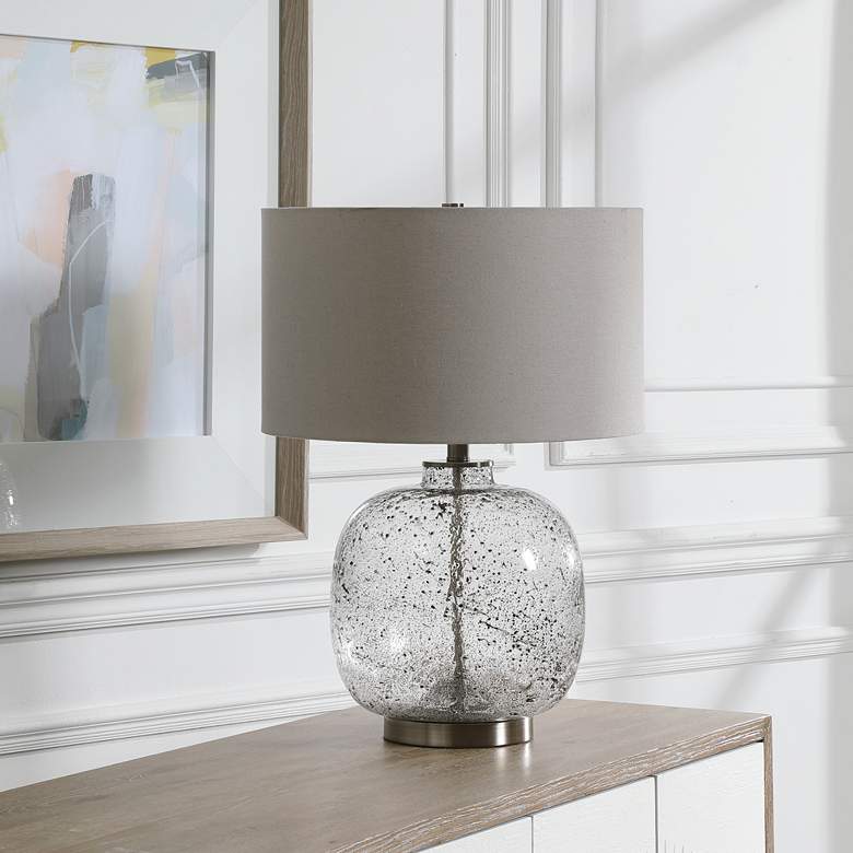 Image 7 Uttermost Storm Translucent Art Glass Accent Table Lamp more views