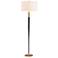 Uttermost Stowe 66 1/4" Black and Brass Metal Floor Lamp