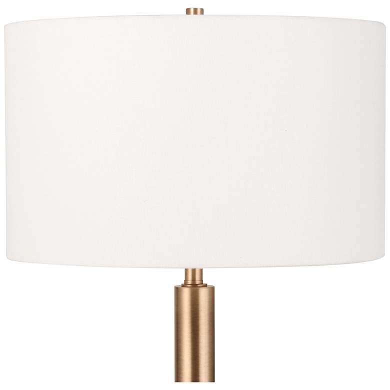 Image 4 Uttermost Stowe 66 1/4" Black and Brass Metal Floor Lamp more views