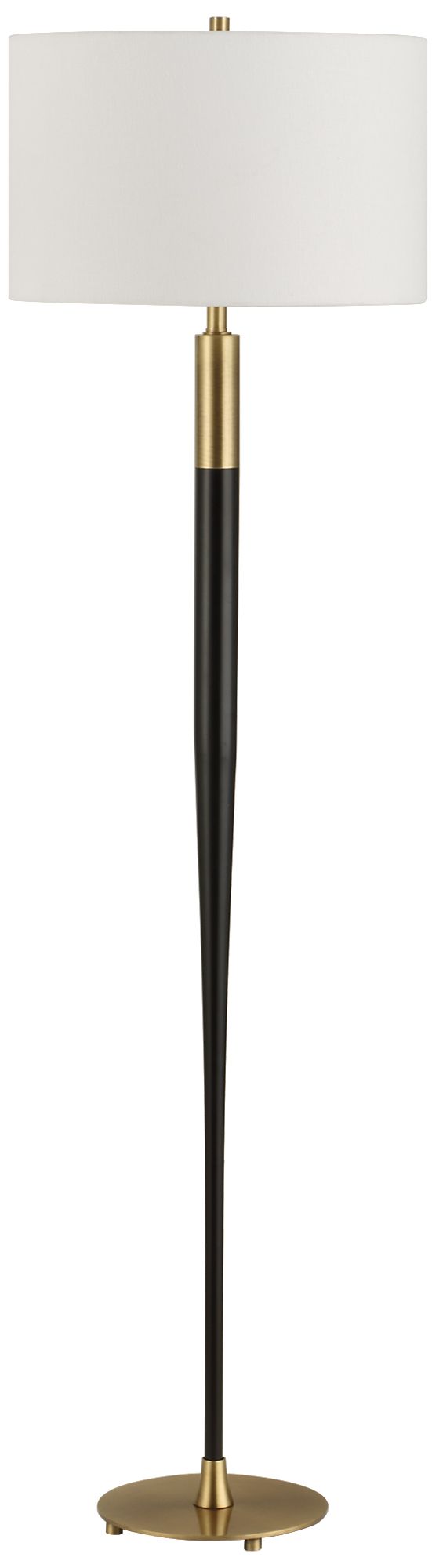 Image 3 Uttermost Stowe 66 1/4" Black and Brass Metal Floor Lamp more views